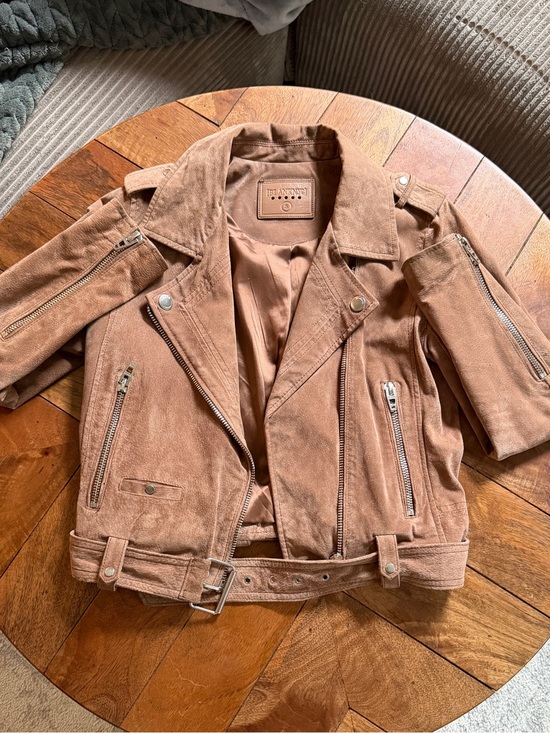 Blank NYC Jackets & Blazers - Blank NYC Brown Suede Moto Jacket